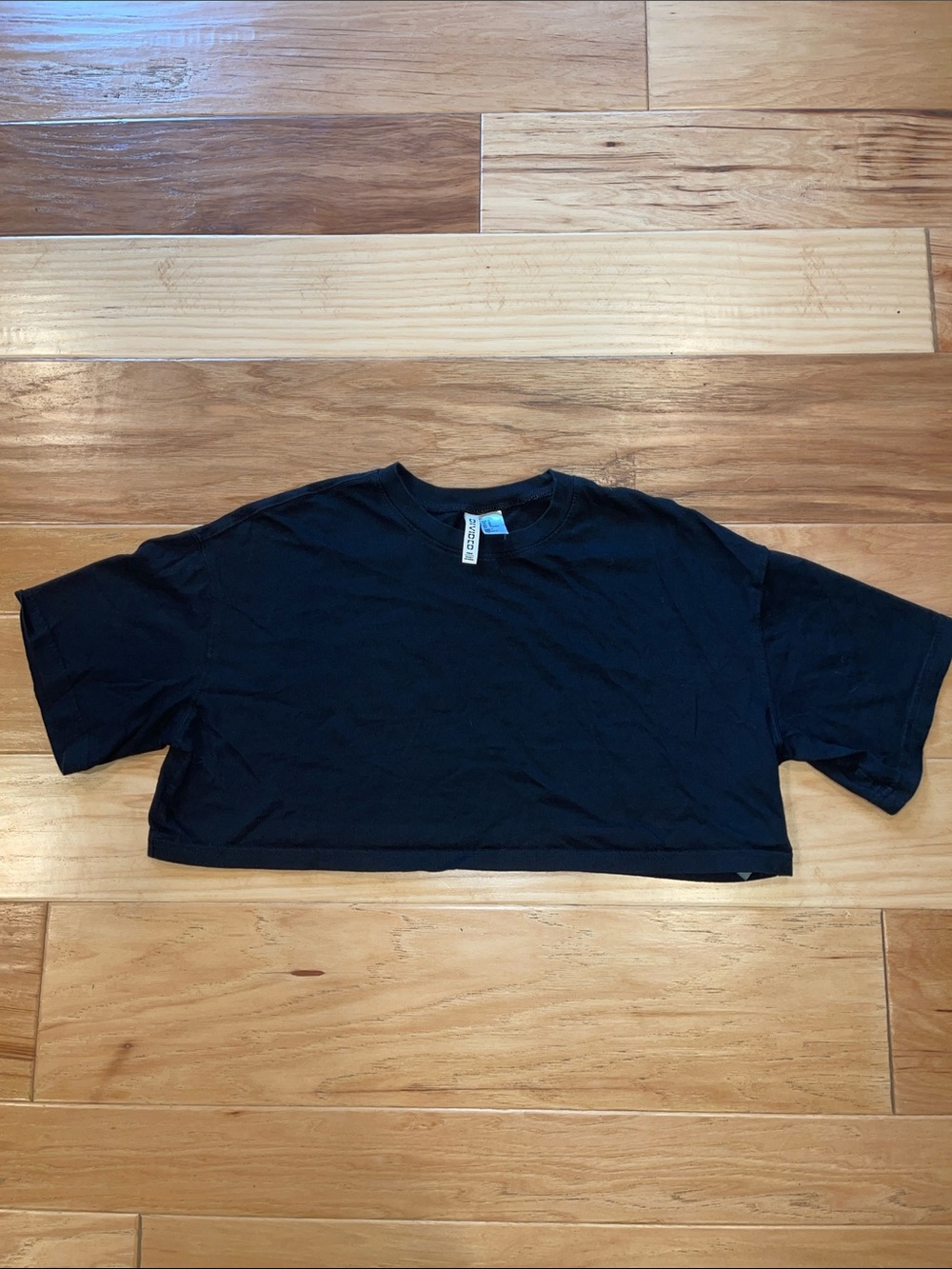 Black Cropped Tee - Women's Casual Crop Top